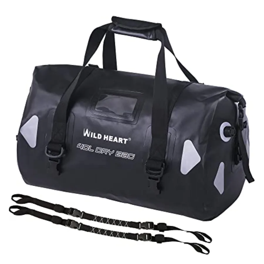 

Waterproof Motorcycle Duffel Bag PVC500D Double-bottom With Rope Straps and Inner Pocket for Kayaking Camping Boating Motorcycl