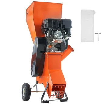 Wood Chipper Shredder Mulcher Heavy Duty Gas Powered 4.1/8.6KW Woodchipper Fast Wood Chipping Chopping for Forestry