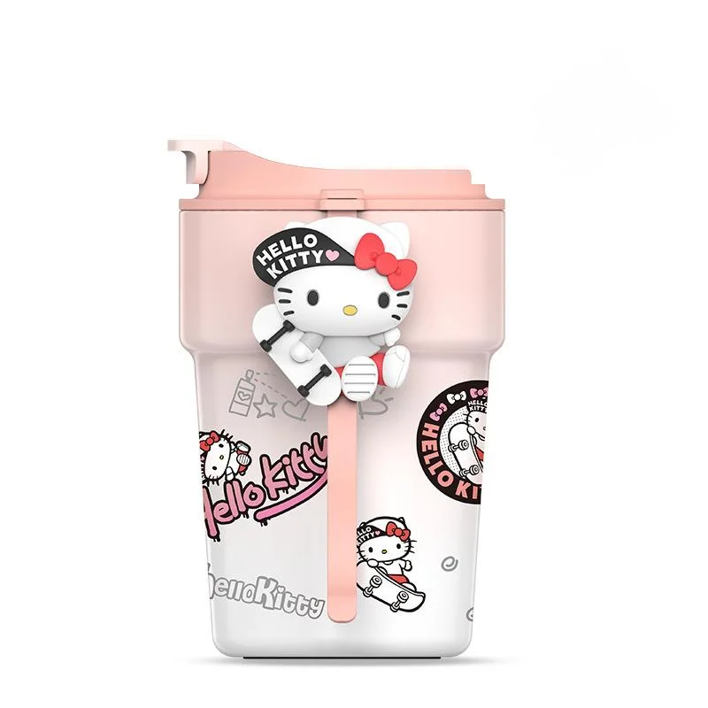 380 ML New Sanrio Hanyodon Water Bottle Hello Kitty Cinnamoroll Kawaii Thermos My Melody Cartoon Cute Bottle Cup Thermal Gift