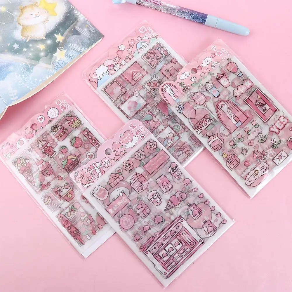 

Hand Account Sticker Decoration Sticker Cartoon Anime Stickers Decorative Sticker Pink Flash Point Sticker Diary Stickers