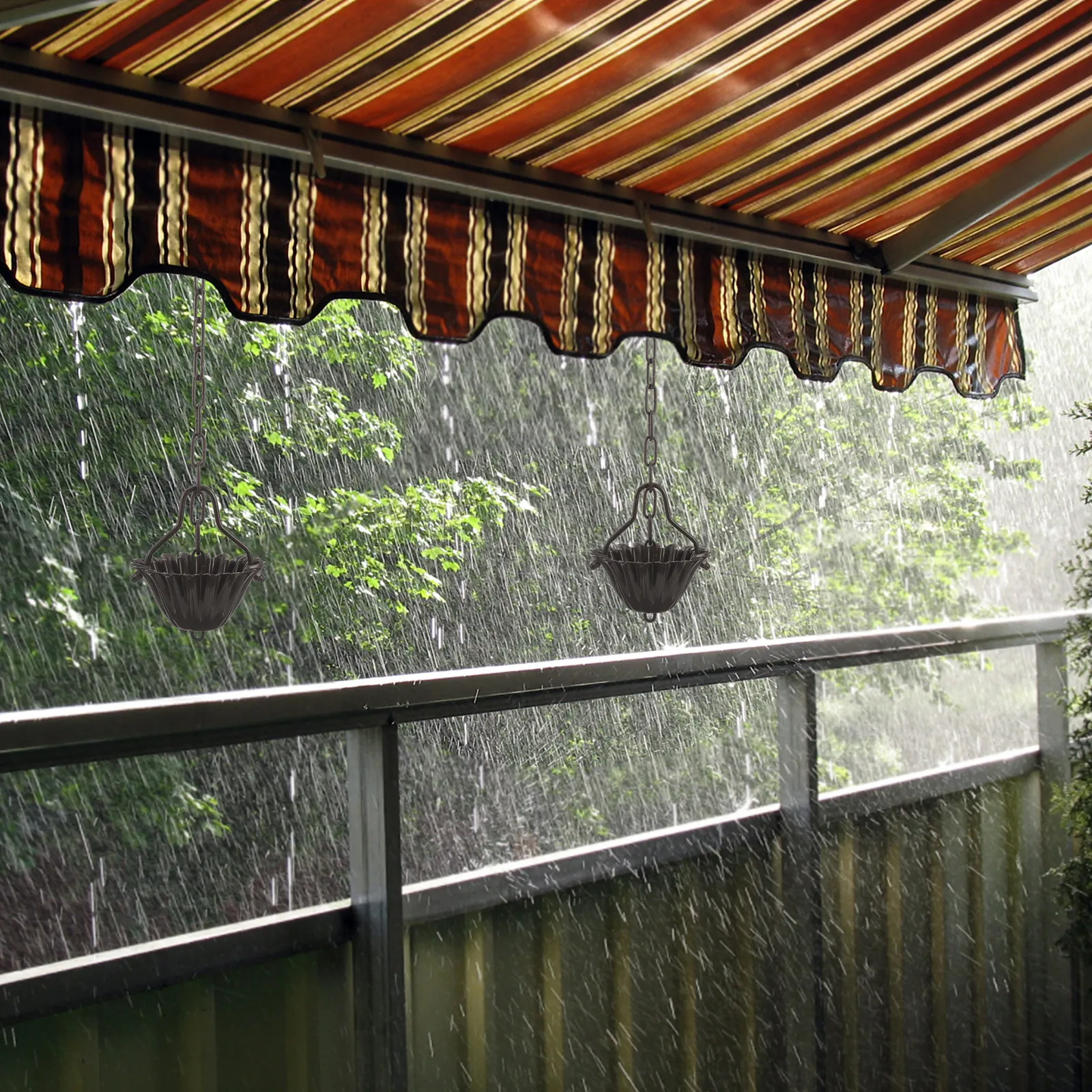 

Decorative Rain Chain Made of Aluminium Alloy for Home Garden Gutter Replacement Outdoor Rain Chains Hanging Ornament for Porch