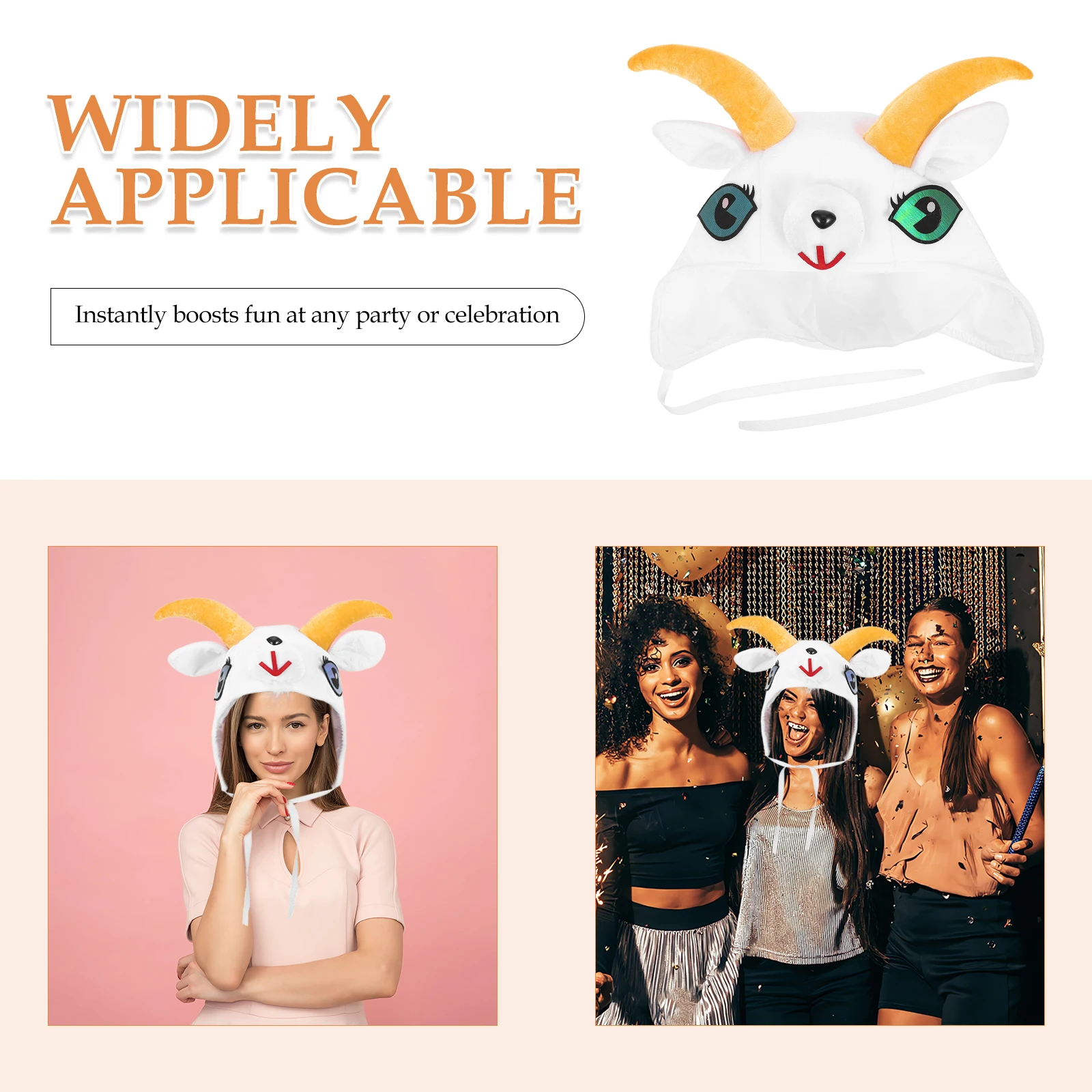 Cartoon Ziege Kostüm Hut Schafe Kopfbedeckung Ohren Hörner Party Kopfbedeckung Cosplay Foto Requisiten Kreative Lustige Tier Hut