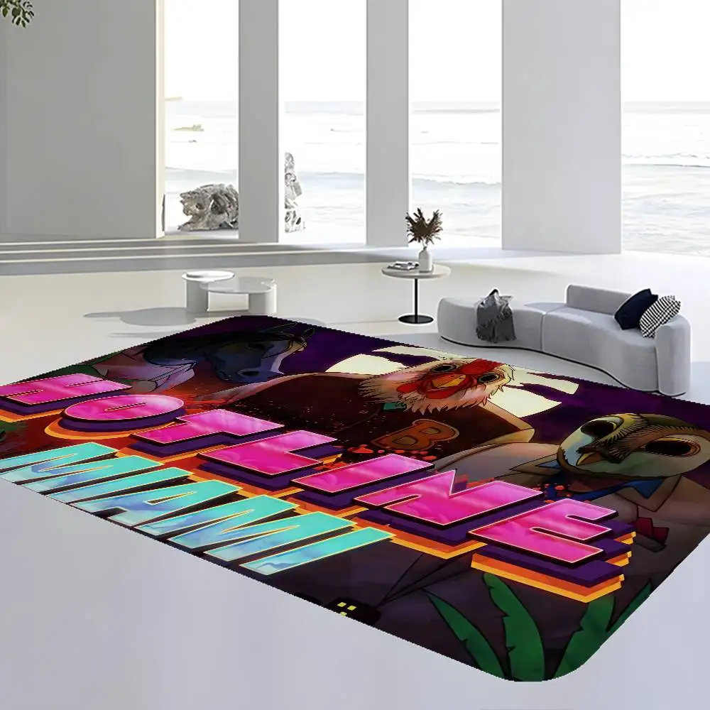 popular classic Game H-Hotline miami Door Mat Nordic Style Bedroom Living Room Doormat Home Balcony Anti-Slip Alfombra