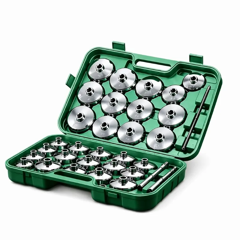 Professional  Universal Cup Type Oil Filter Wrench Set Heavy Duty Removal Tool Kit with Portable Storage Case for Auto Repair