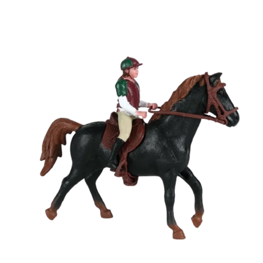 Farm Animal Animal Horse Model Simulation Equestrian Rider Rider and Horse Figurine Collection Model Artificial