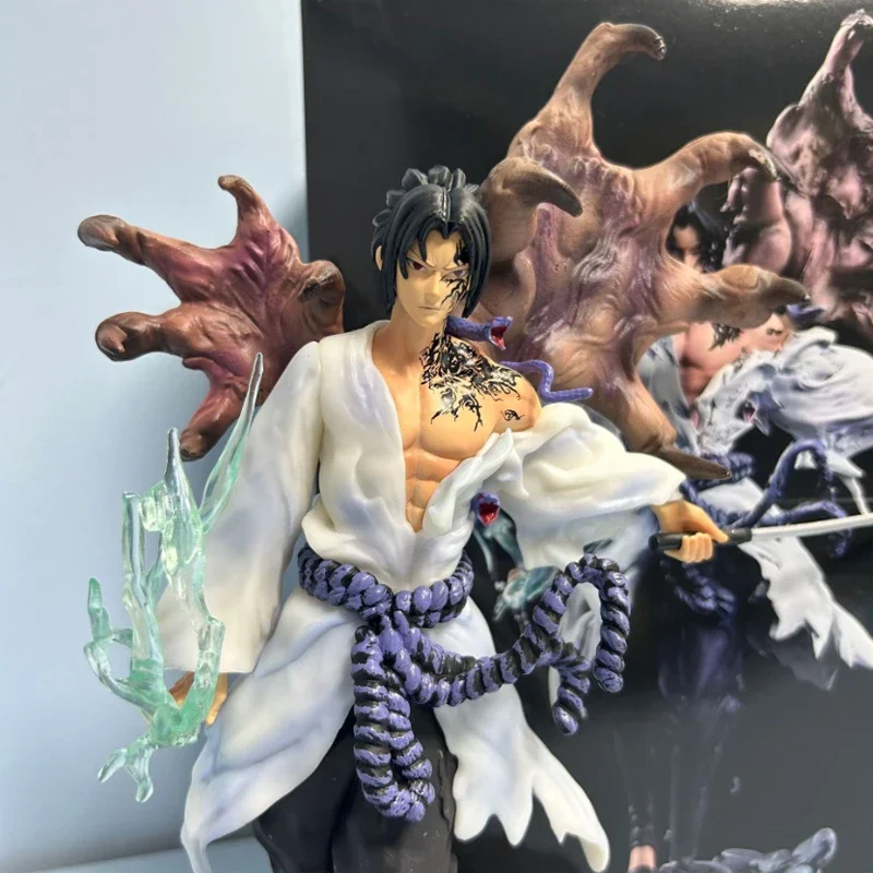 Naruto tiemu uchiha sasuke anime figura 24cm gk estatueta de ação estátua pvc modelo boneca mesa colecionável decora brinquedo presente natal