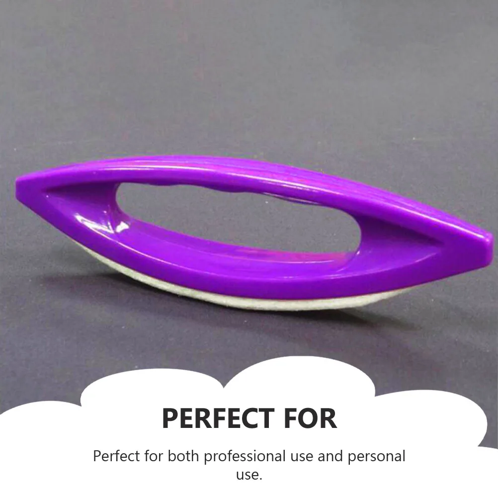 

6Pcs Purple Nail Waxing Tool ABS Polishing Brush Set Easy Grip Handle for Shine Without Polish Manicure Art Essential