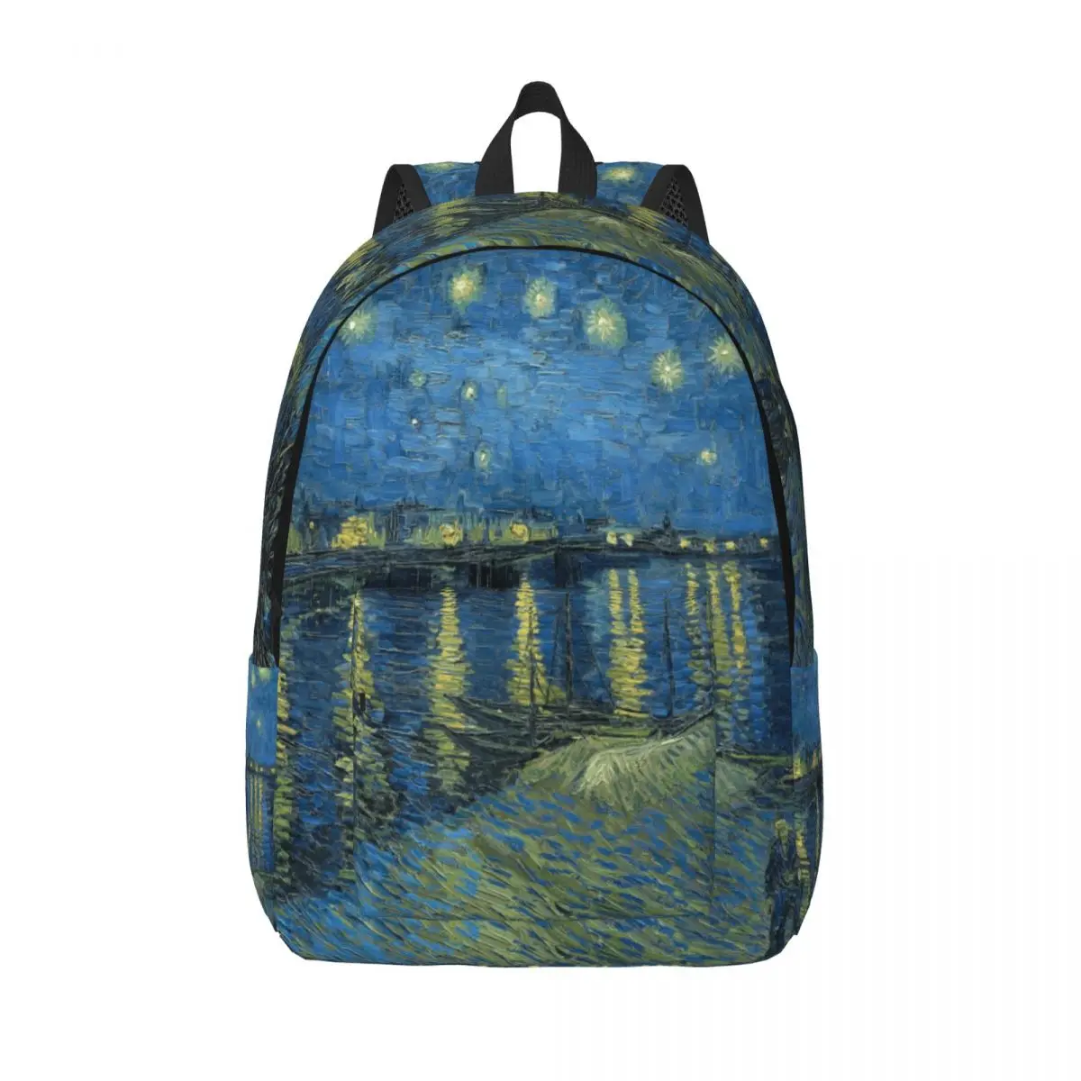 

Холщовый рюкзак Starry Night Over The Rhone для мужчин и женщин, модная сумка для книг для колледжа, школы, сумки Vincent Van Gogh