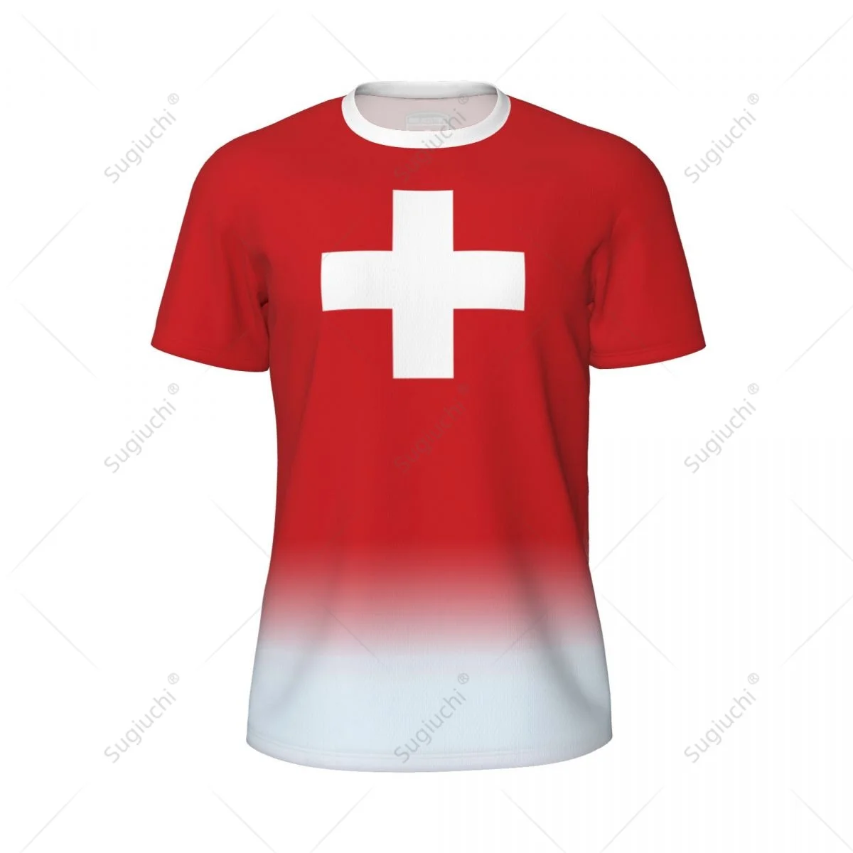 Sports Mesh T-shirt Switzerland Swiss Flag For Running Bike Soccer Tennis Football Fitness Tees 3D Printed Custom