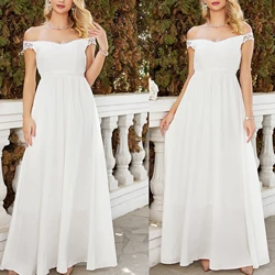 Brautschatz, elegantes Damen-Hochzeitskleid, Spitze, rückenfrei, weißes Hochzeitskleid, Abendkleid, Weste, luxuriöses Partykleid