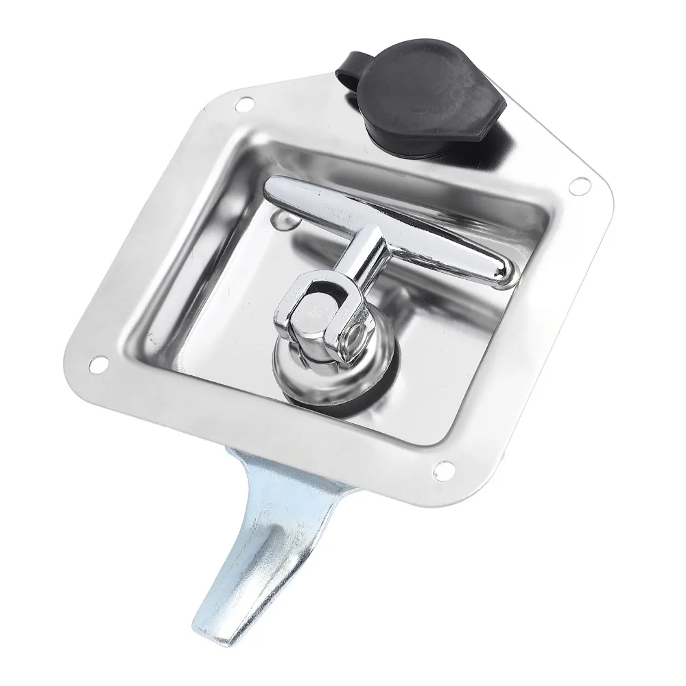 Secure Stainless Steel T Handle Lock With Keys Durable T Handle Latch Trailer Door Lock Boat