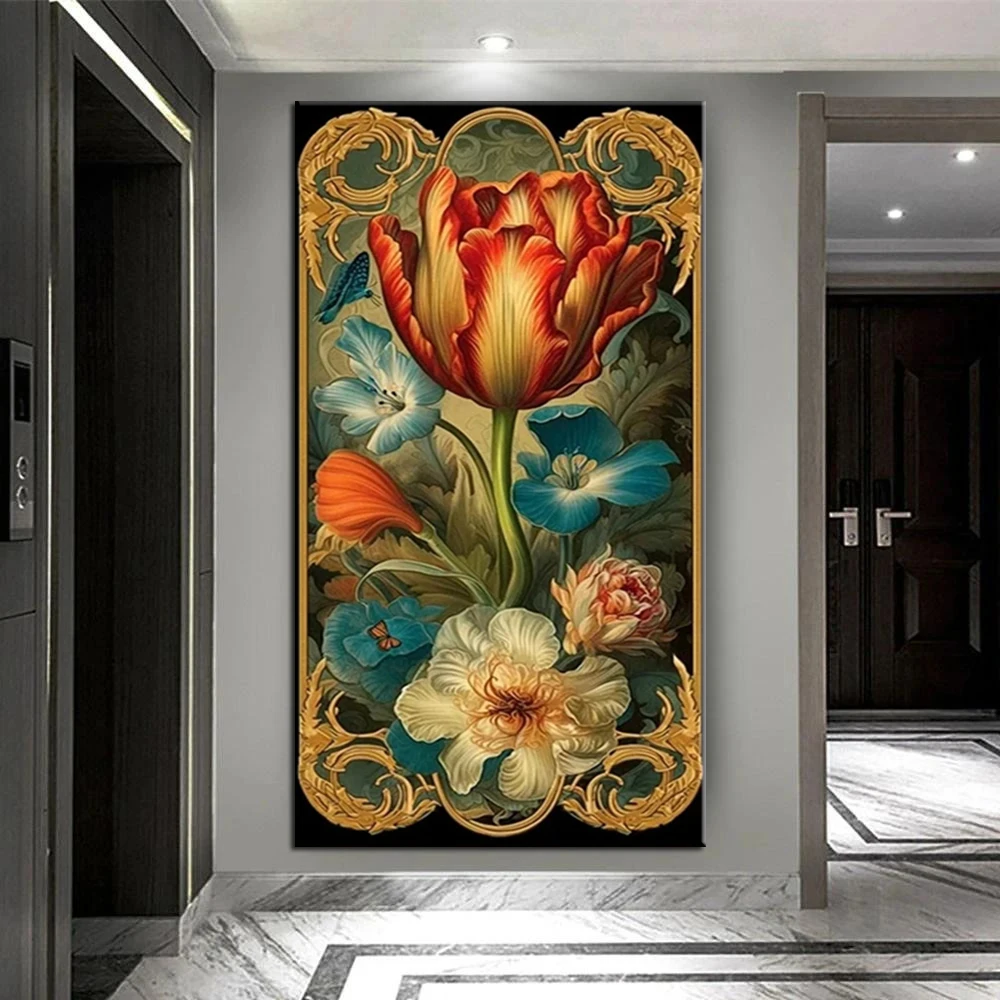 diamond painting ancient tulip flower Diy Jewelry cross stitch Full diamond art Mosaic still life Pictures For Home Decor Gift