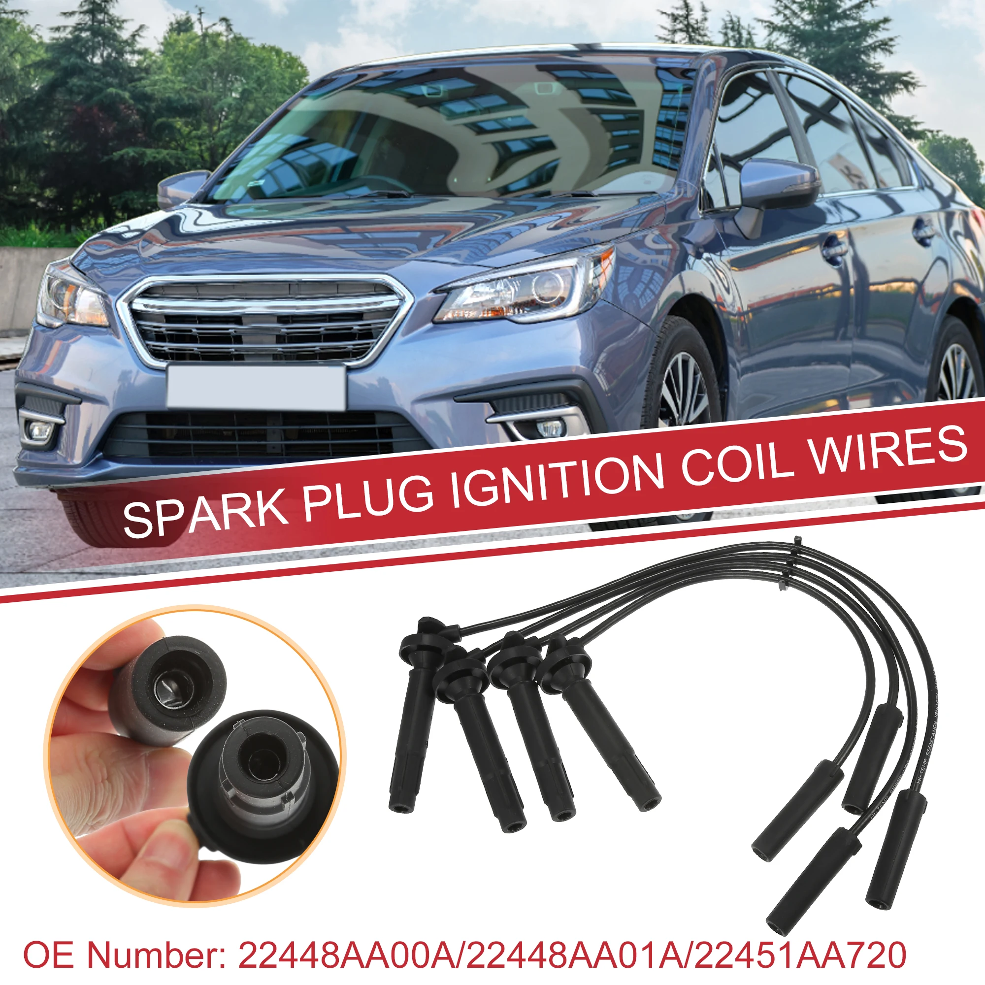 

UXCELL автомобильные провода катушки свечи зажигания жгут проводов катушки зажигания 7 мм для Subaru Outback 2.5L 2000-2004 Legacy 2.2L 2.5L 1999-2004