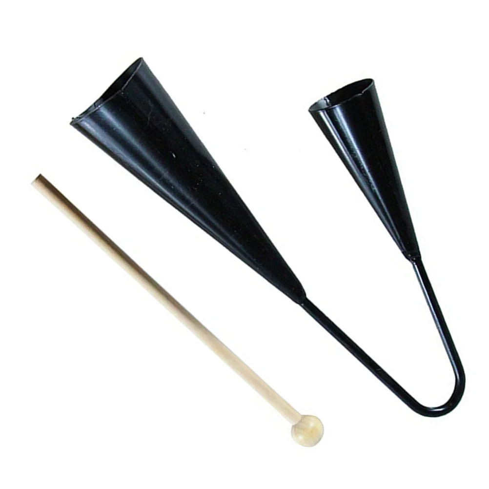 

Double Horn Ringer Agogo Bell Small Bells Musical Instruments Two Tone Samba Percussion Durable Latin Cow Handheld