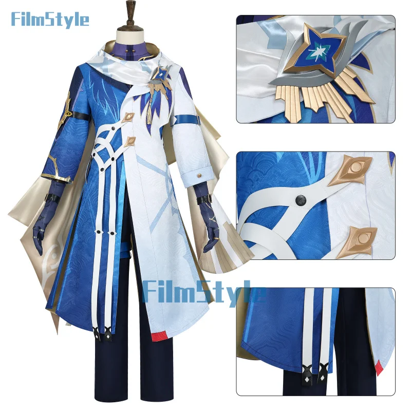 FilmStyle Honkai Star Rail Sunday Cosplay Costume New Skins Uniform Headwear Earrings Rings Halloween Party for Women Men Props