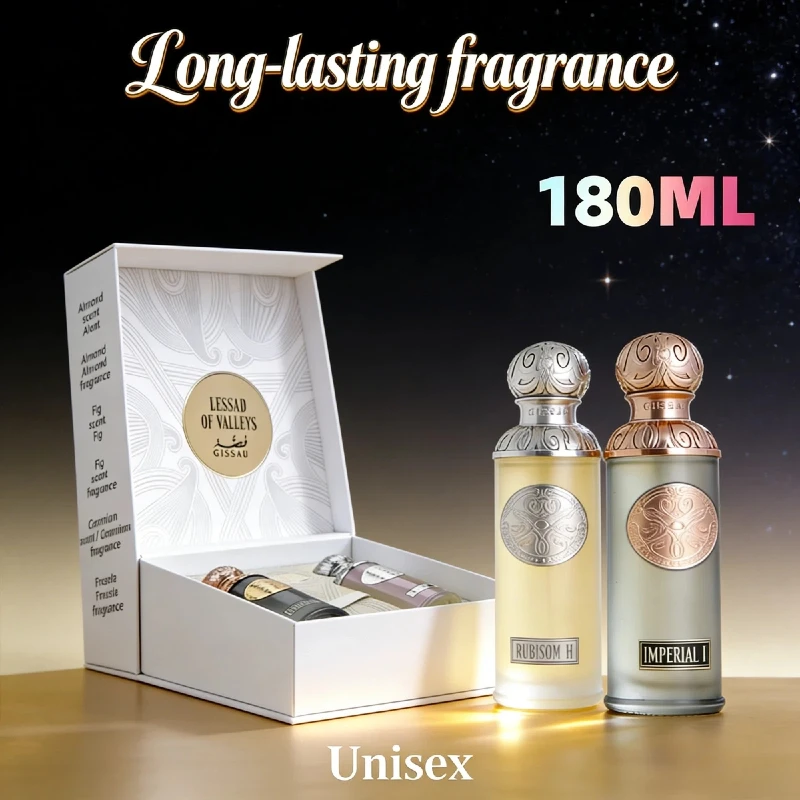 

Набор унисекс-парфюмов GISSAH с феромонами, 180 мл, стойкий арабский спрей для тела для мужчин и женщин, подарочная коробка