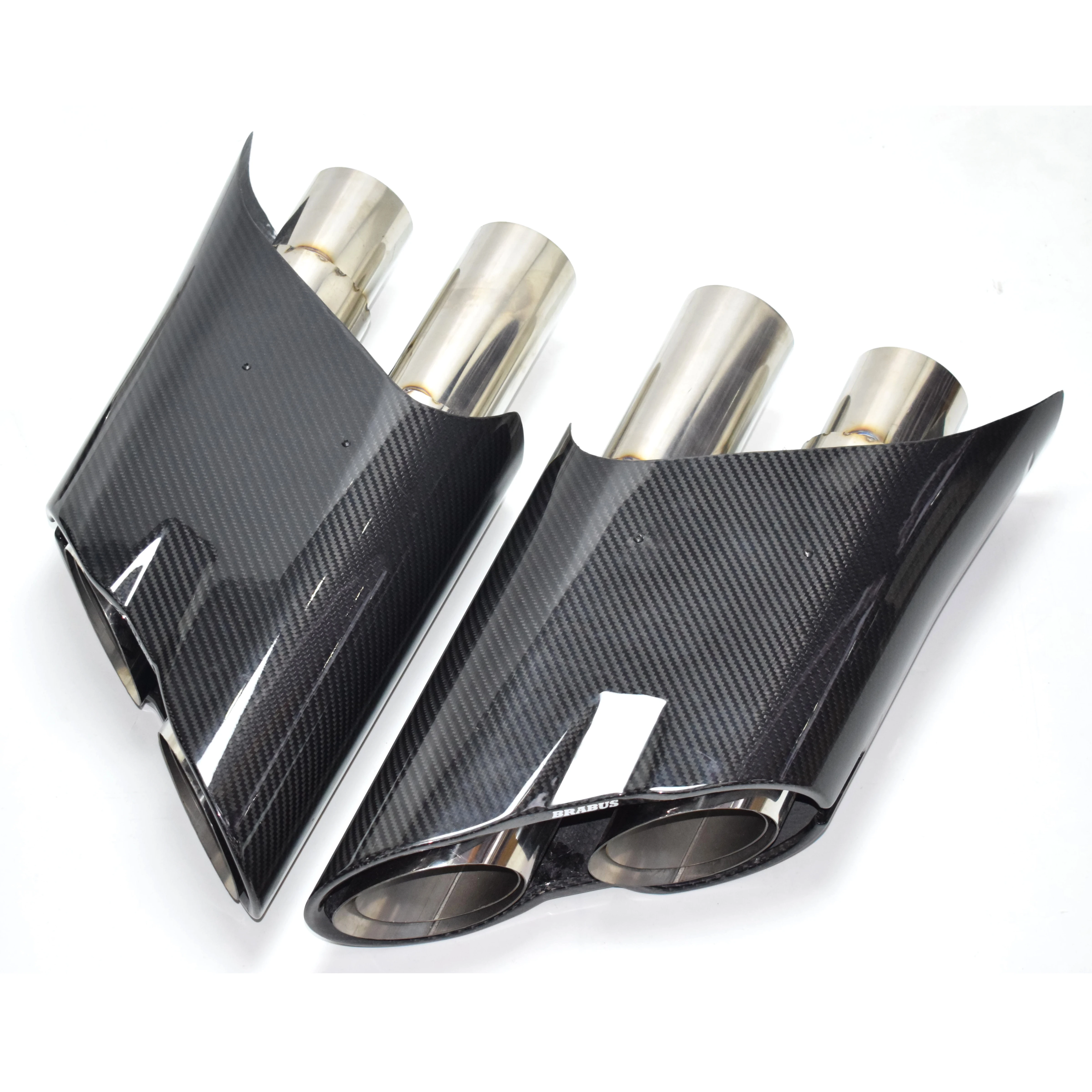 For DEX LED Rocket Car Exhaust Tip for Mercedes Benz G-Class W463 W464 G63 G500 Carbon Exhaust Pipe Muffler Tailpipe