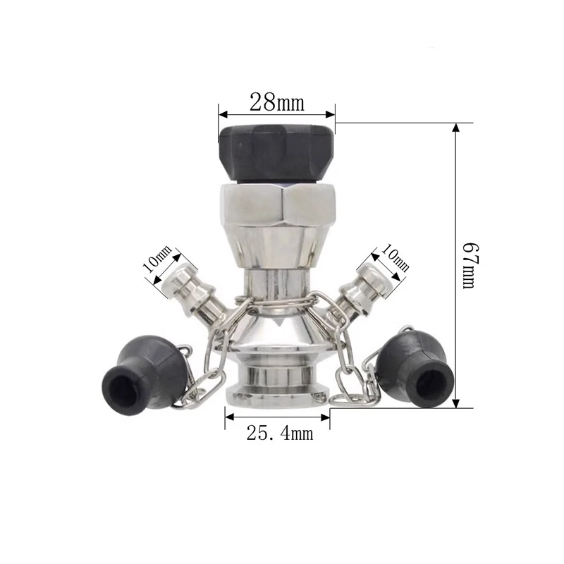 الفولاذ المقاوم للصدأ دليل صحي معقم صمام عينة هوائي صحي صمام أخذ العينات #3