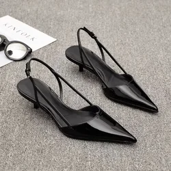 Women Pointed Toe High Heels Shoes Sandals 2024 Dress Party Fashion Summer Slippers New Flip Flops Pumps Mujer Zapatos Slides