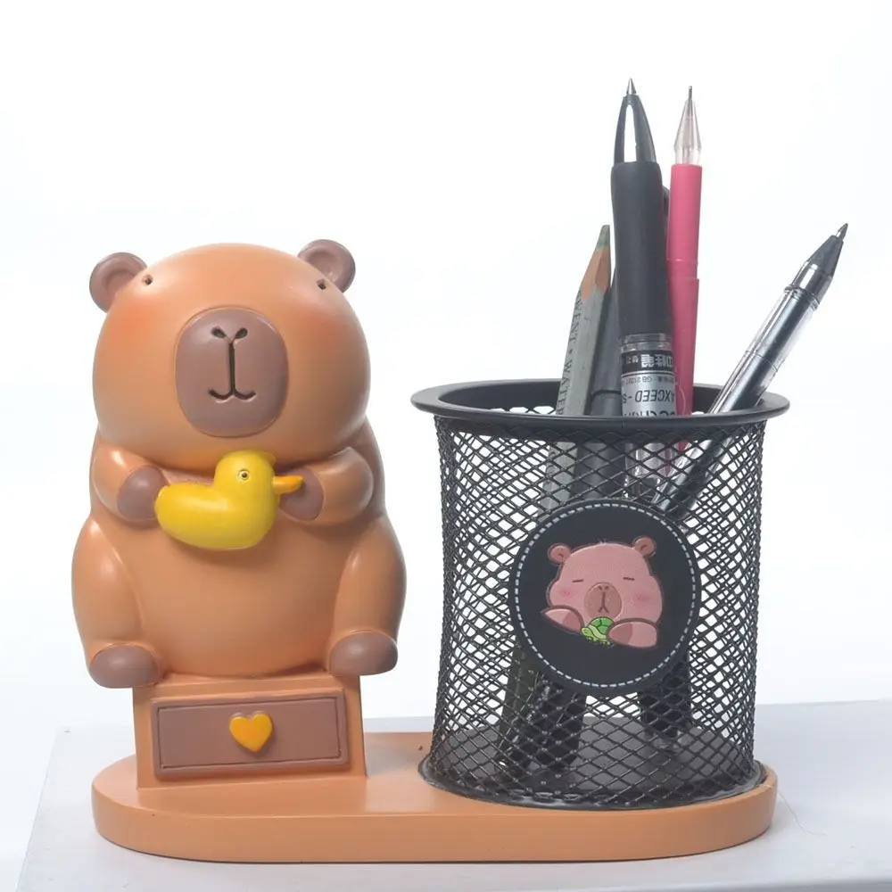

Resin Capibala Multifunctional Pen Holder Storage Container Decorative Capibala Makeup Brush Holder Cartoon Capibala Ornaments
