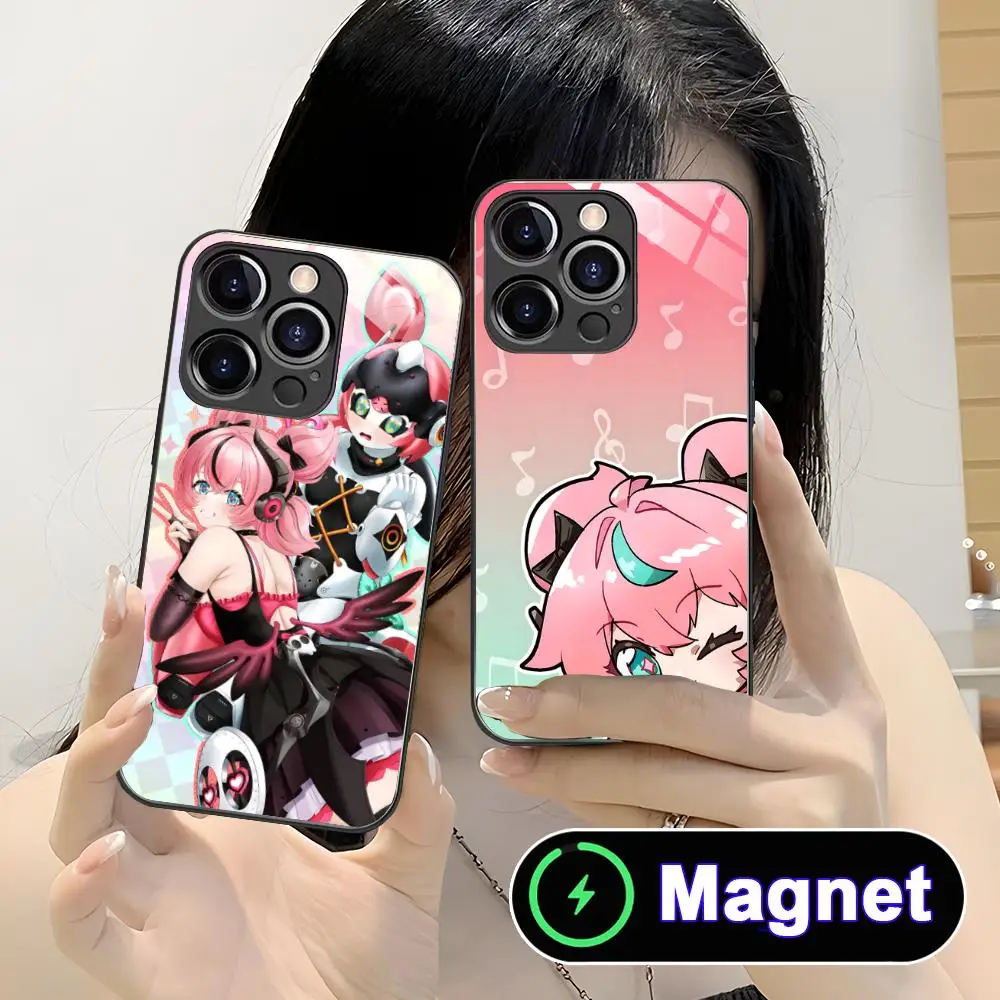 

Zenless Zone Zero Aria Glass MagSafe Mobile Phone Case for iPhone 17 16 15 14 13 12 11 Air Pro Max Plus Mini Colorful Cover