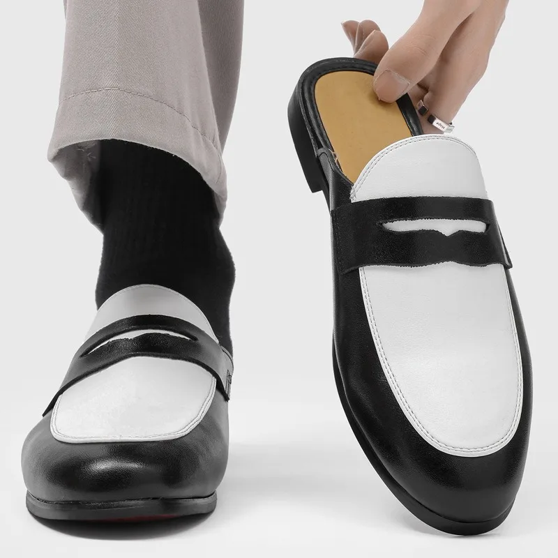 Mules Men Casual Shoes Coiffeur Half Shoes For Men Slippers Checkere Fashion 2026 Designer Shoes Men Slippers Luxury Brand Tenis
