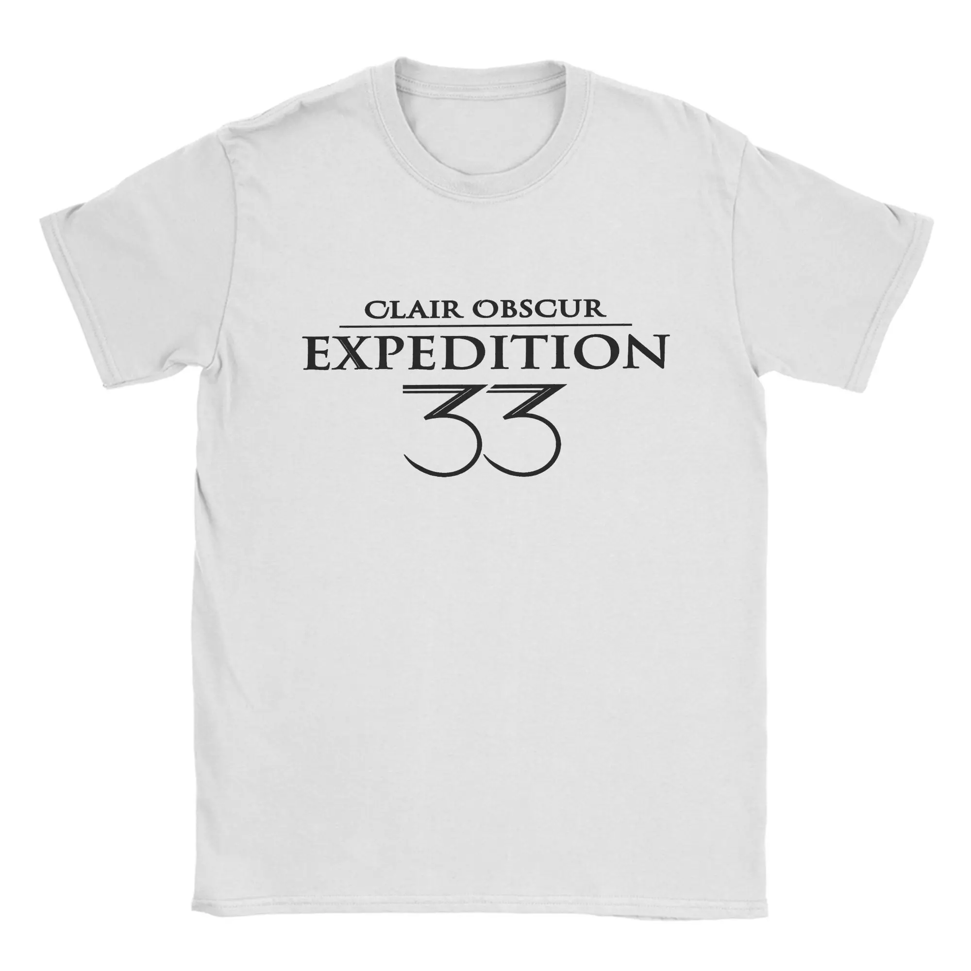 

Футболка Clair Obscur Expedition 33, мужская футболка в винтажном стиле, футболки из чистого хлопка, футболка с круглым воротником и короткими рукавами, классическая одежда