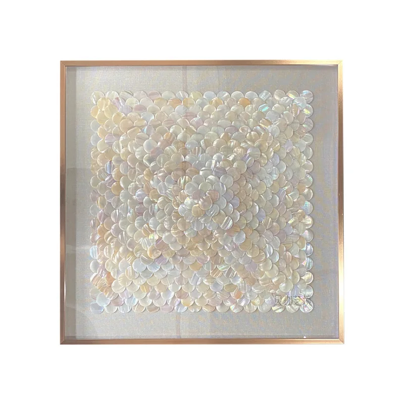 Modern light luxury high-end shell living room decorative painting high-end entrance