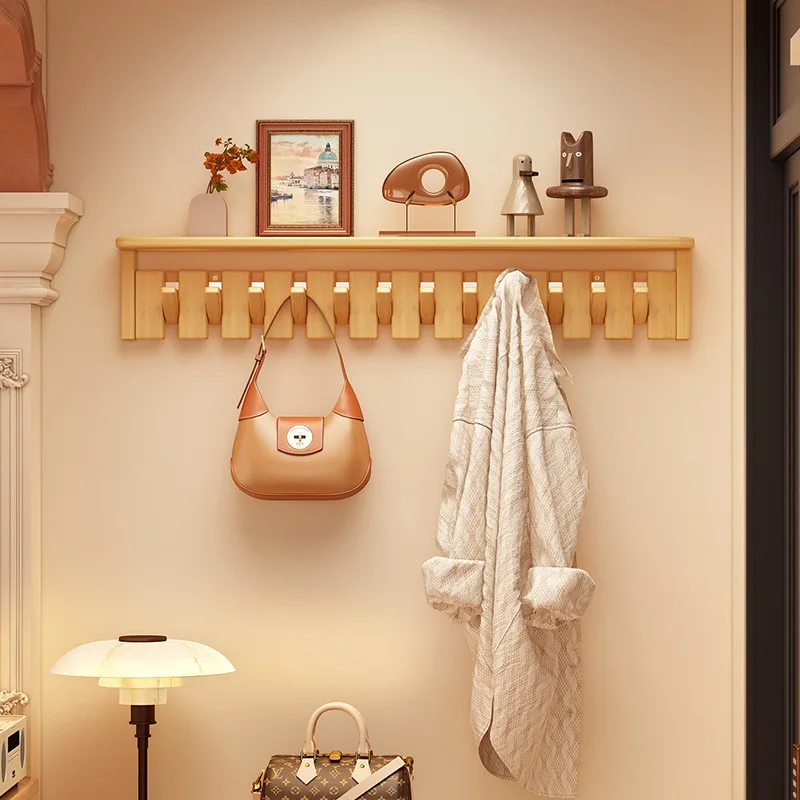 Entrance door piano key clothes rack, wall-mounted perforated living room home, multifunctional creative hook for entryway hall