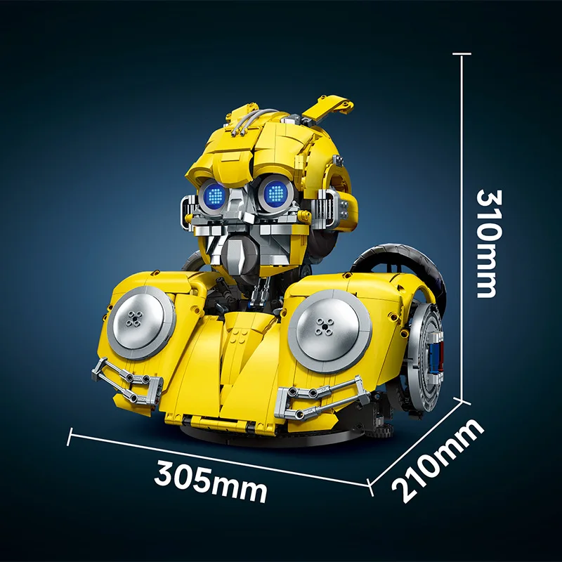 LED Eye MOC Technical Mechanical Terminator Building Blocks Model Half-body Head Bricks Toys for Children Birthday Gift Set