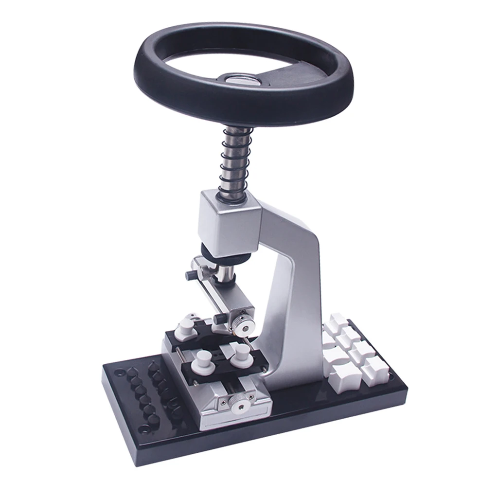 5700 Bench Watch Case Opener Wristwatch Tool Back Opener with 6 Dies for Watchmaker Watch Repair Tool