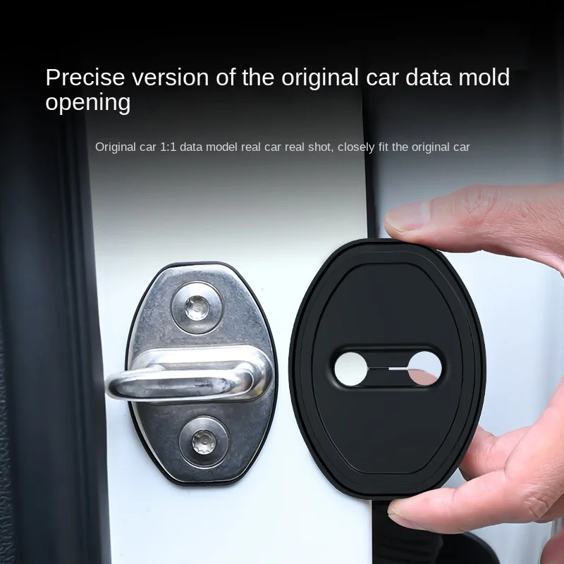 Car Door Lock Buckle Protection Pad Car Door Shock Absorbing Buffer Gasket Door Lock Protective Cover Closing Door