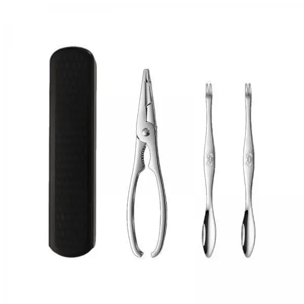 Crab Leg Cracker Stainless Steel Seafood Tool Set Lobster Crackers and Picks Ergonomic Grip for Home Kitchen Dining