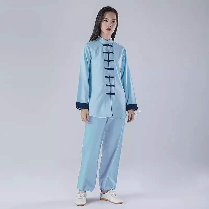 Women's Cotton Linen Tai Chi Uniform 2026 New Arrival - Martial Arts Practice & Performance Chinese Style Frog Button Set