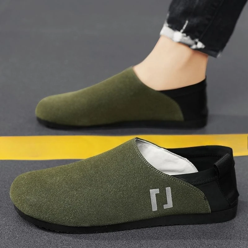 

Мужская обувь, низкие дышащие мягкие прогулочные кроссовки без шнуровки в корейском стиле, новые удобные роскошные повседневные туфли в стиле ретро для мужчин