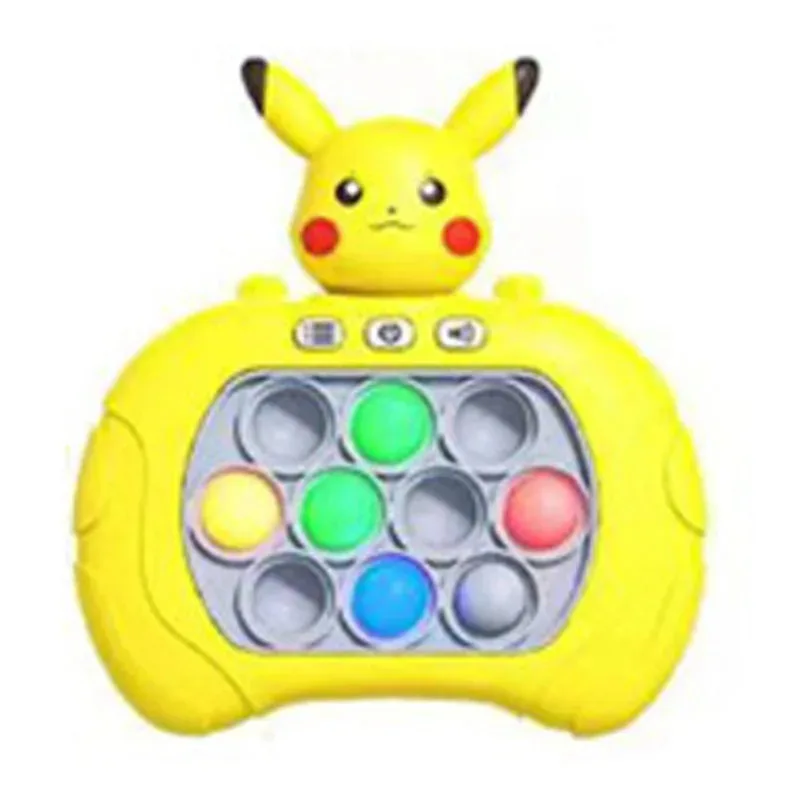 New Quick Push Game Pop Up Fidget Bubble Electronic Pop it Pro Game Light AntiStress Toys For Adult Kids Gift Stitch Pokemon