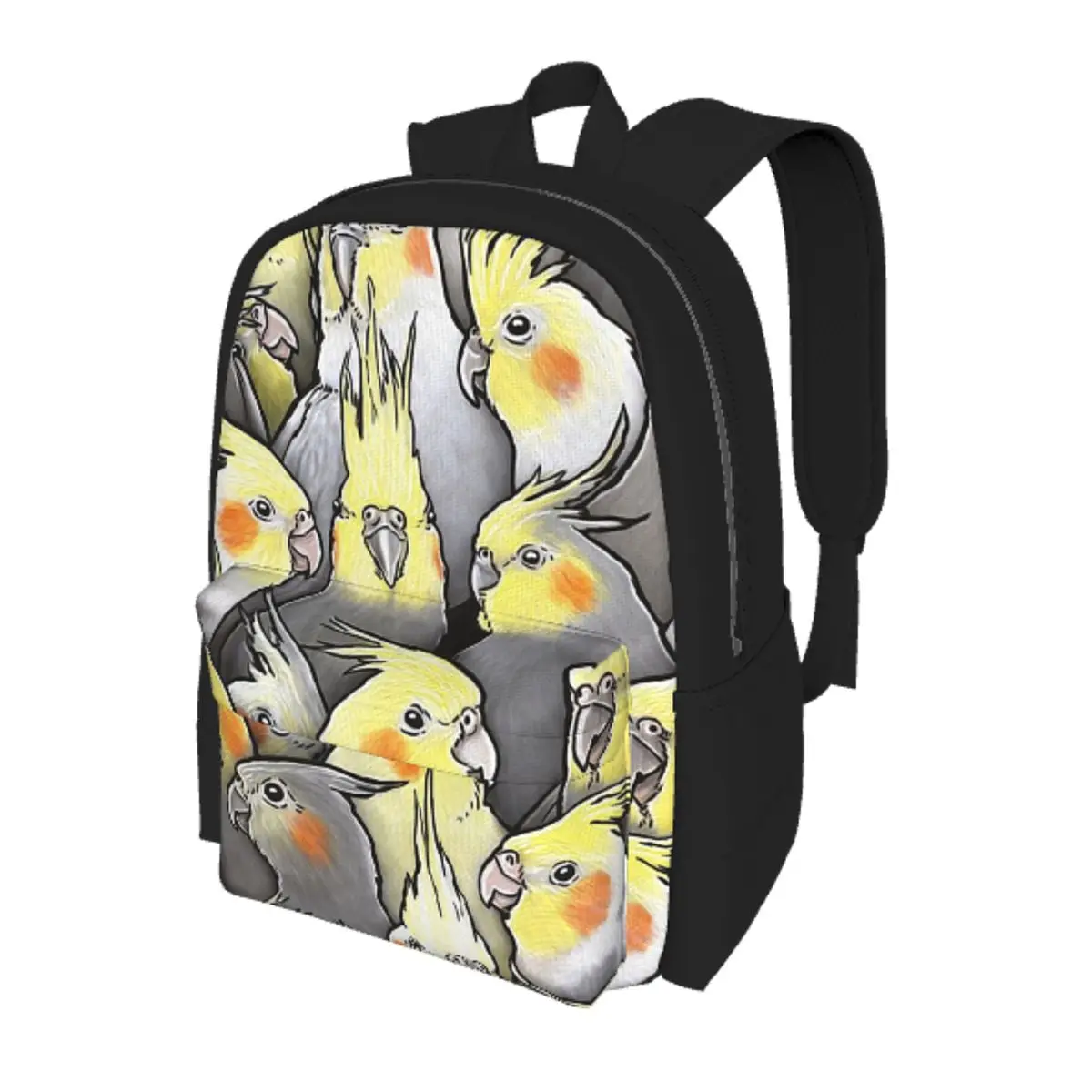 

Cockatoo Cockatiel Parrot Galore Student Backpack School Bag Hiking Travel Daypack for Men Women Bookbag Shoulder Bags