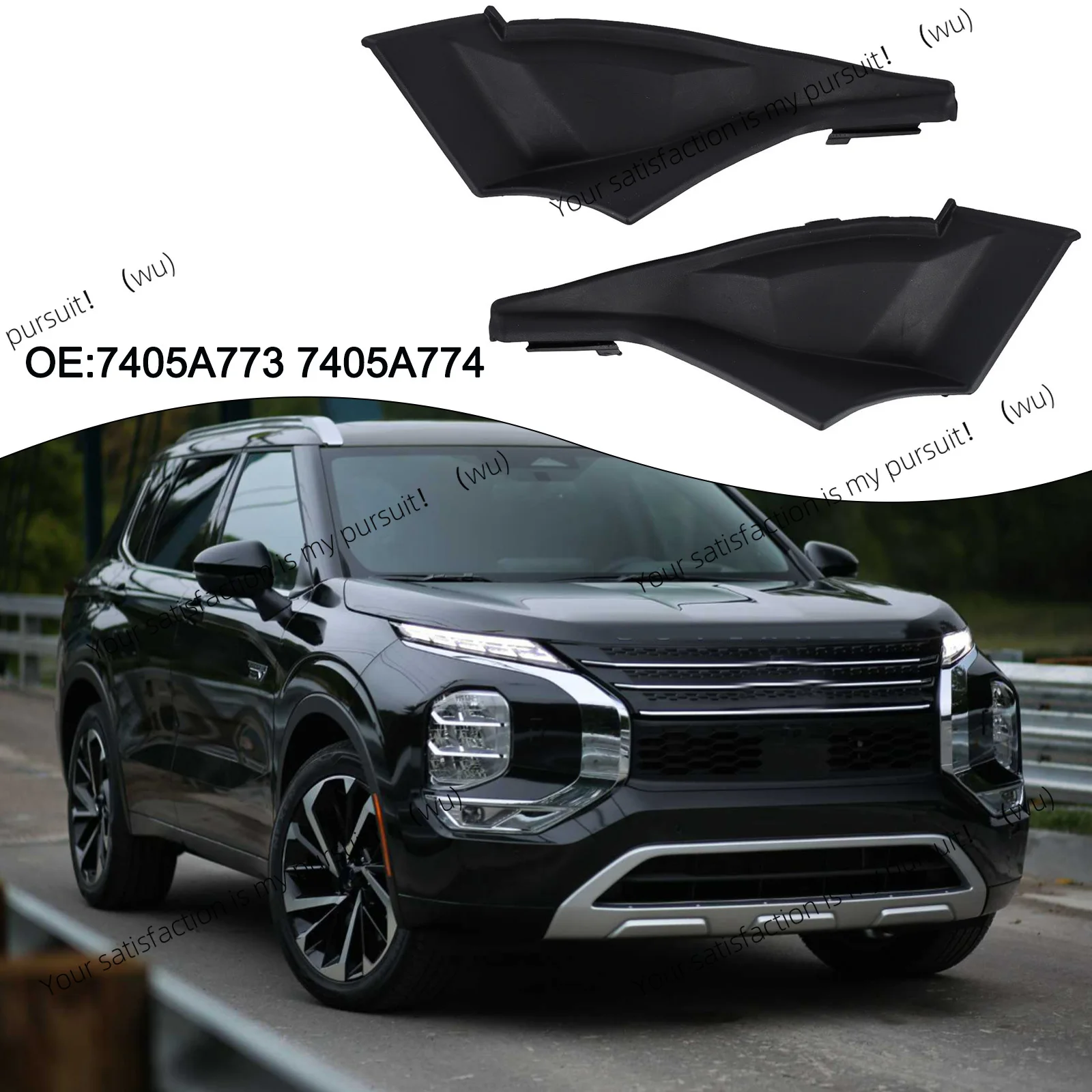4 pieces, wiper side extension cover 7405A773 for Mitsubishi Outlander models 13-21, auto parts