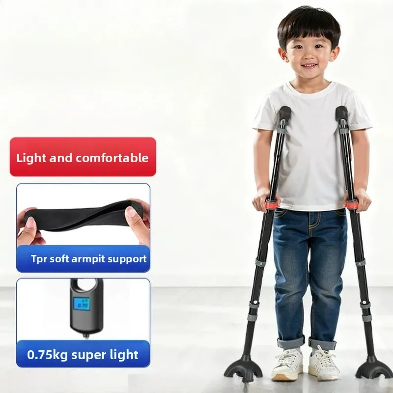 

Aluminum Alloy Height Adjustable Underarm Crutches for Kids Medical Child Crutch Walkers Mobility Aid Walking Sticks Crutches