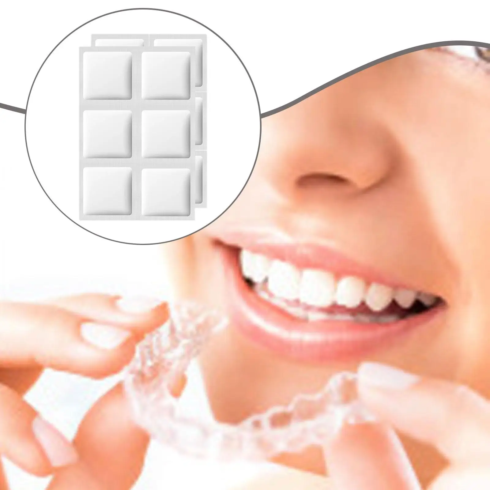 

12 Pieces Retainer Denture Cleaner Piece Lightweight for Deep Cleaning Accessories Multifunctional Stain Remover Refresh Odor