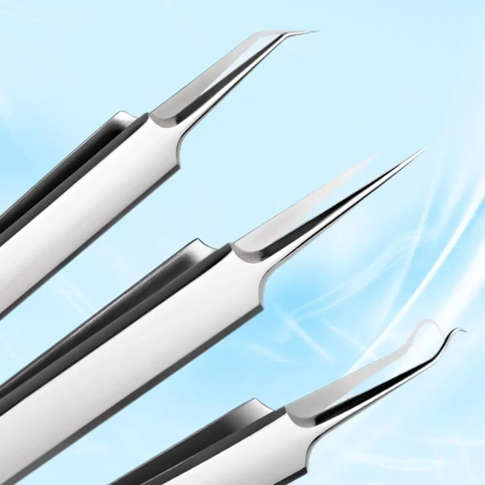 Kit d'outils professionnels pour enlever les points noirs du visage, en acier inoxydable, pincettes durables