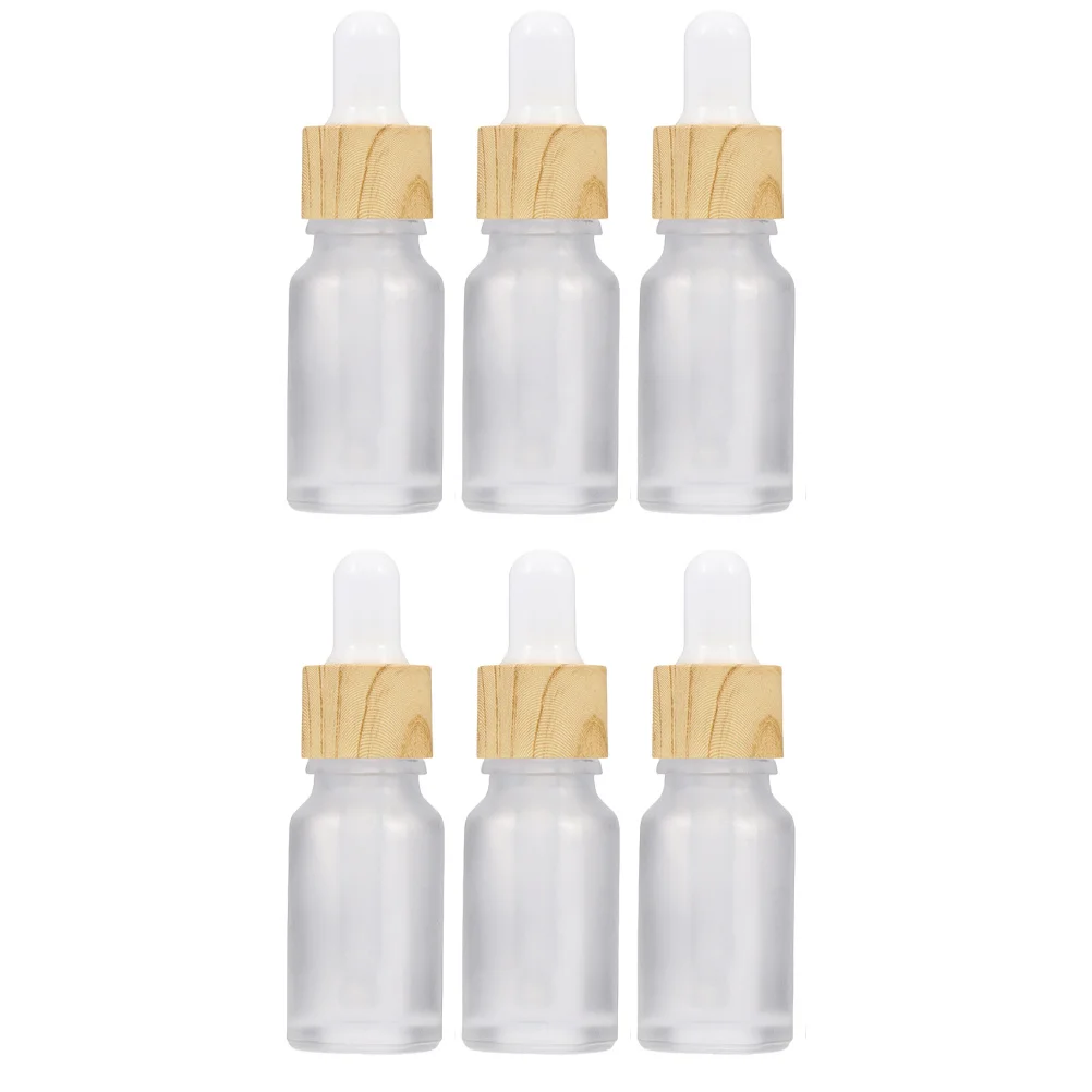 

6Pcs Essential Oil Bottles Refillable Frosted Glass Dropper Bottles Travel Portable Subpackaging Bottle for Perfume Oil