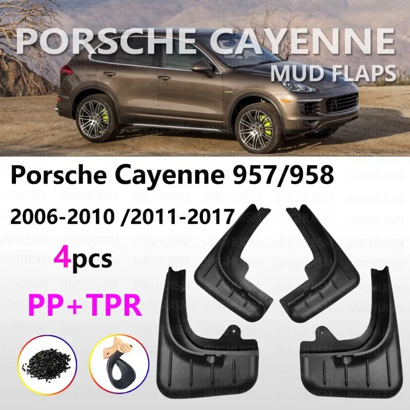 Mudguards Automotive Accessories Mud Flap For Porsche Cayenne 958 957 2006-2010 2011-2017 Fender Black Exterior Customization - view 2