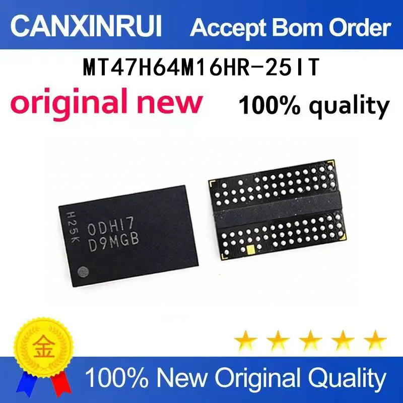 

(5-100 Pieces) MT47H64M16HR-25IT: H silk screen D9MGB BGA spot chip IC