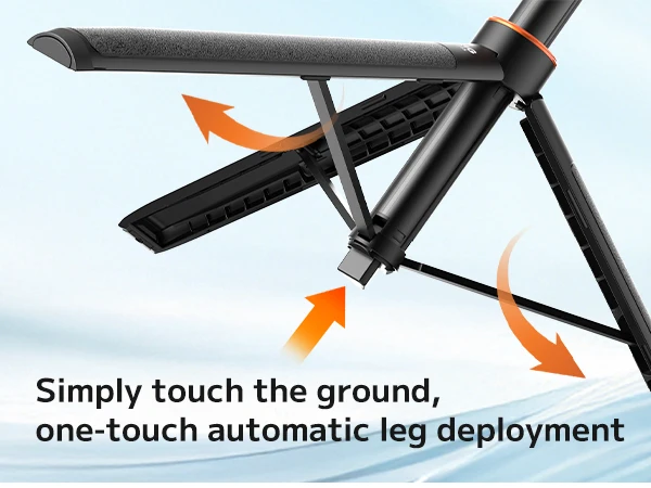VRIG TP-21S Ausziehbares Stativ-Selfie-Stativ 160cm Schnellverschluss Leichtgewicht für Action-Kamera Smartphone Vlogging – Detail 4