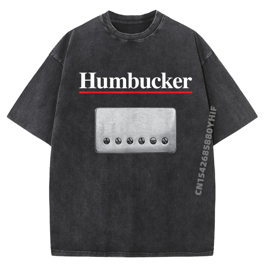 

Guitarist Design Humbucker Pickup Guitar Luxury T Shirt High Quality Washed Tshirts Men EU SIZE Funny Printed Tops