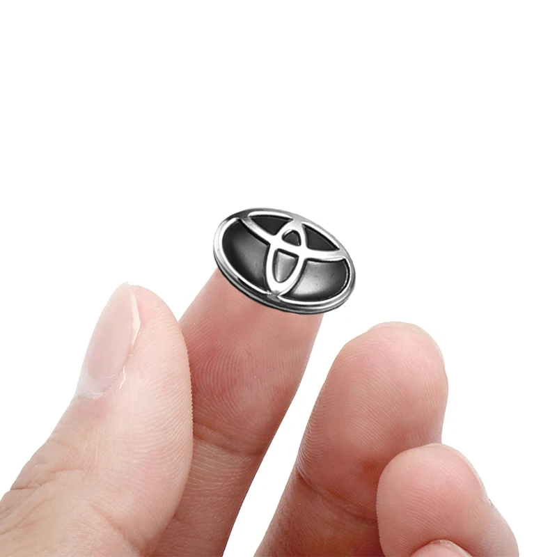 5/10Pcs Car Remote Key Logo Metal Emblem Stickers For Toyota 86 Mirai Supra Prado Alphard Vellfire Crown Sequoia Venza Avalon Pr