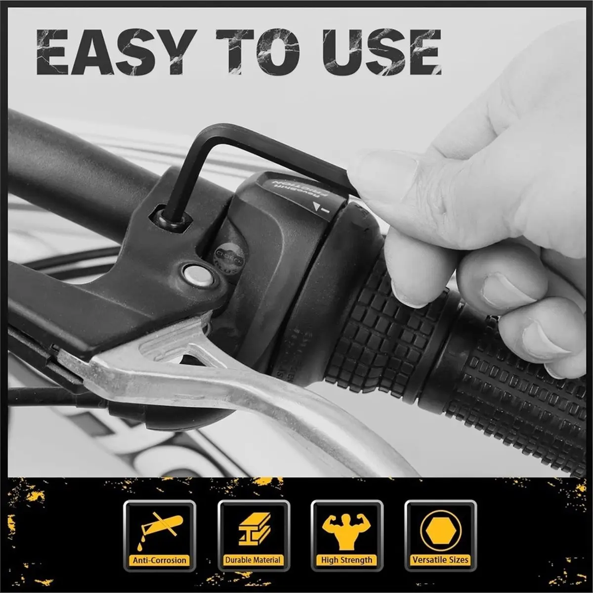 A74U 31-Piece Hex Key Set with SAE & Metric Sizes, Heat-Treated for Durability, Includes Torque Handle and Easy Organization