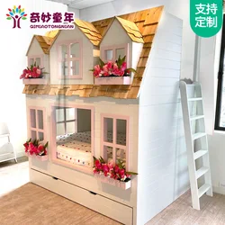 Children's furniture wonderful childhood theme bed solid wood creative castle bed villa children's room furniture set bunk bed