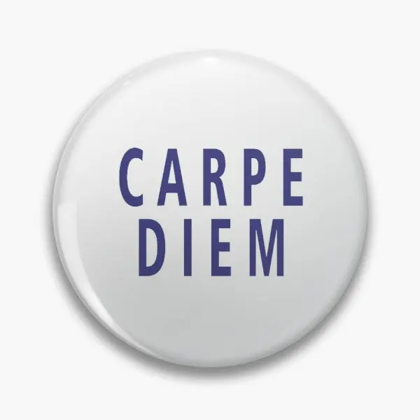 Carpe Diem Dead Poets Society Design Soft Button Pin Customizable Badge Brooch Lover Lapel Pin Cute Women Collar Metal Creative